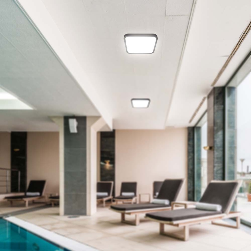 LED taklampa för badrum LED/18W/230V 4000K IP44 svart