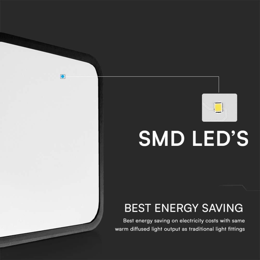 LED taklampa för badrum LED/18W/230V 4000K IP44 svart