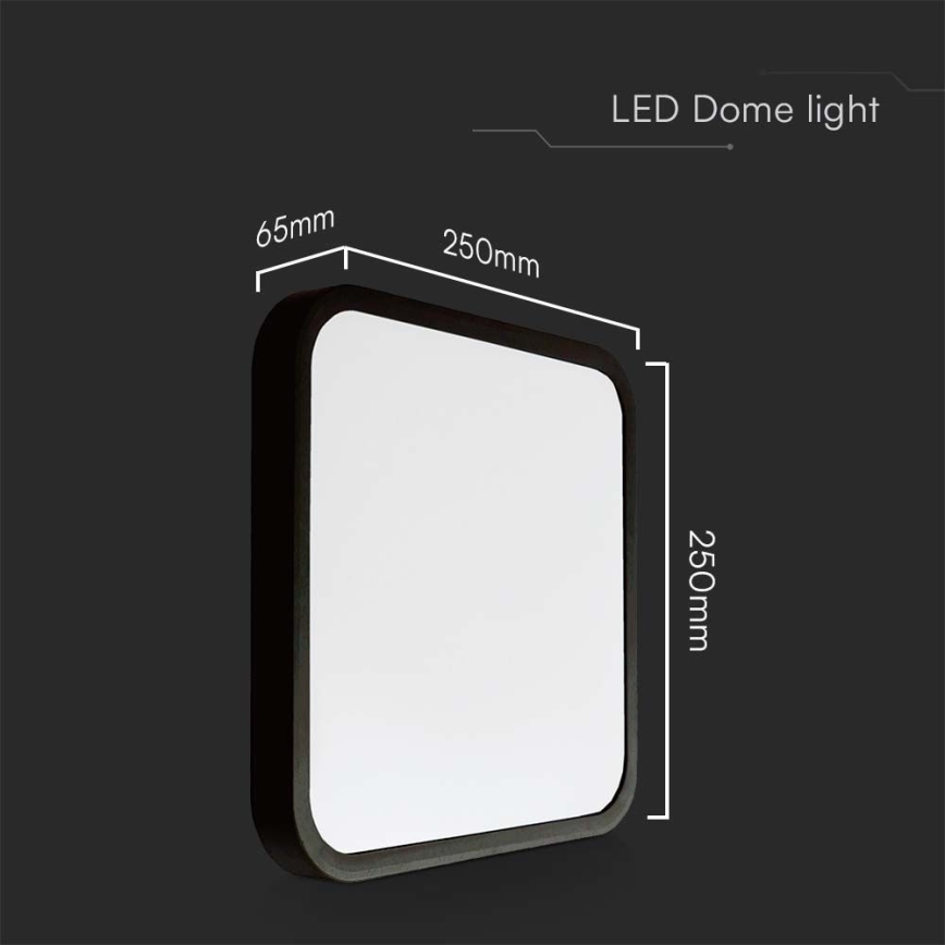 LED taklampa för badrum LED/18W/230V 4000K IP44 svart