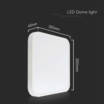 LED taklampa för badrum LED/18W/230V 4000K IP44 vit