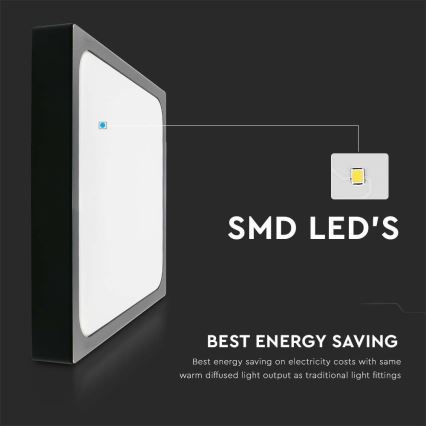 LED taklampa för badrum LED/18W/230V 6500K IP44 svart