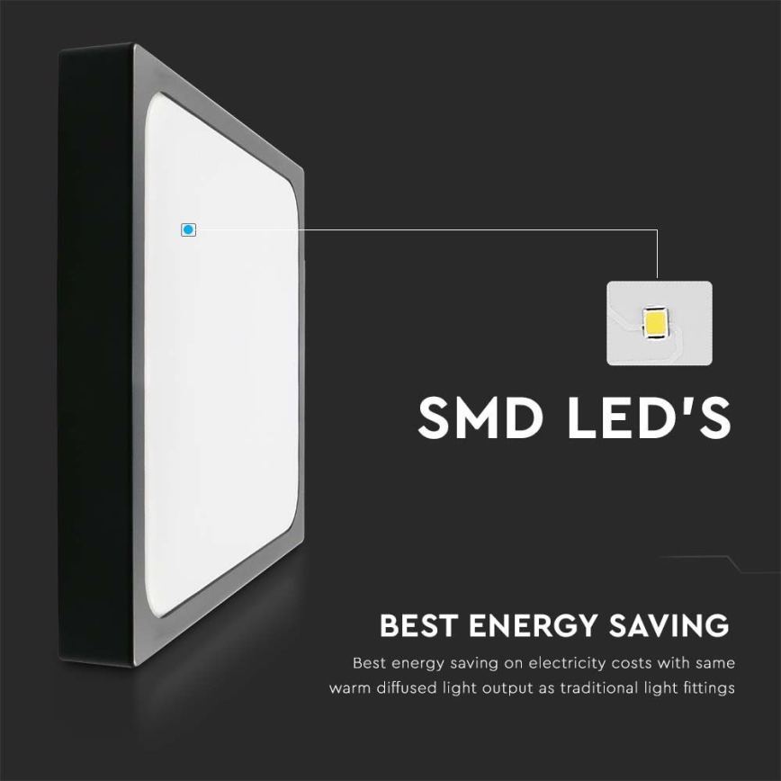 LED taklampa för badrum LED/18W/230V 6500K IP44 svart