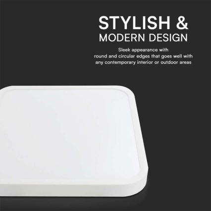 LED taklampa för badrum LED/24W/230V 3000K IP44 vit