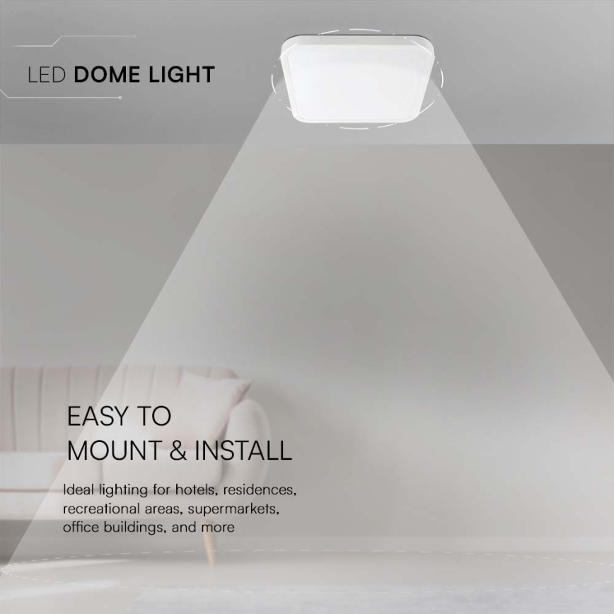 LED taklampa för badrum LED/24W/230V 3000K IP44 vit