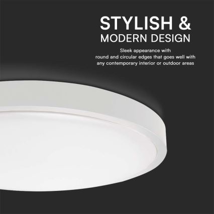 LED taklampa för badrum LED/24W/230V 4000K IP44 vit
