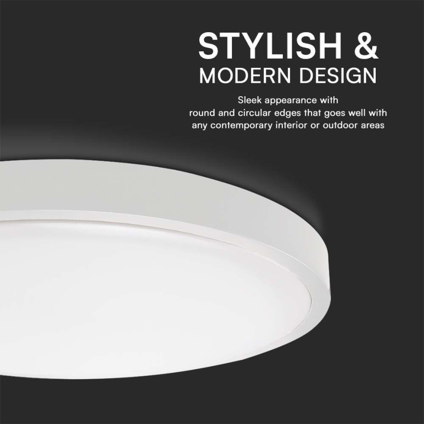 LED taklampa för badrum LED/24W/230V 4000K IP44 vit