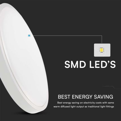 LED taklampa för badrum LED/24W/230V 4000K IP44 vit