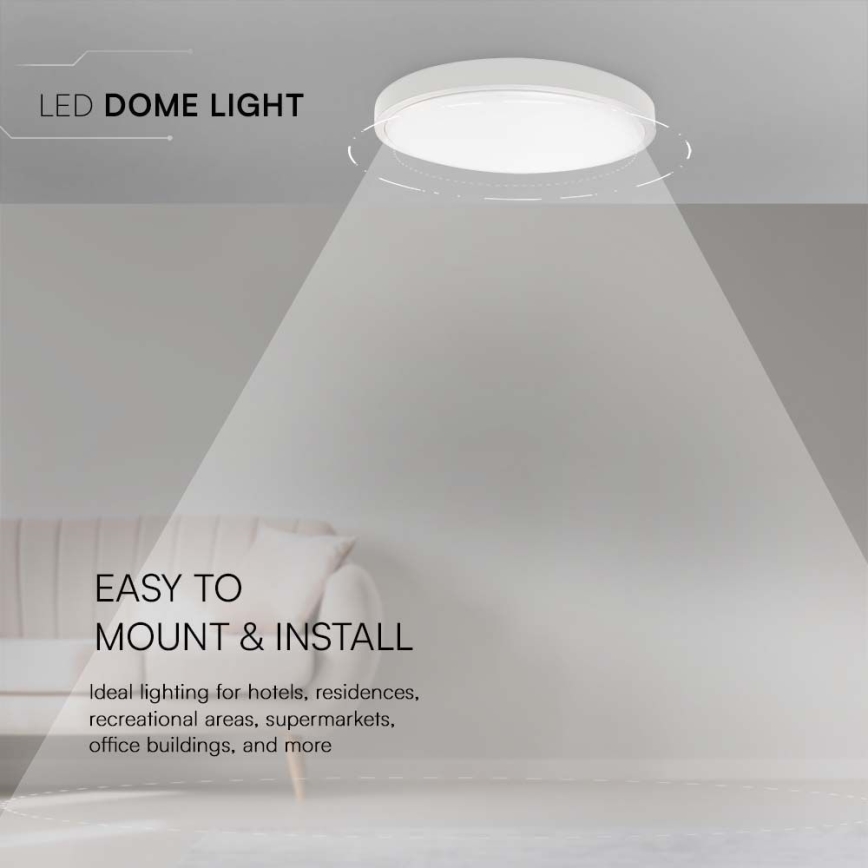 LED taklampa för badrum LED/24W/230V 4000K IP44 vit