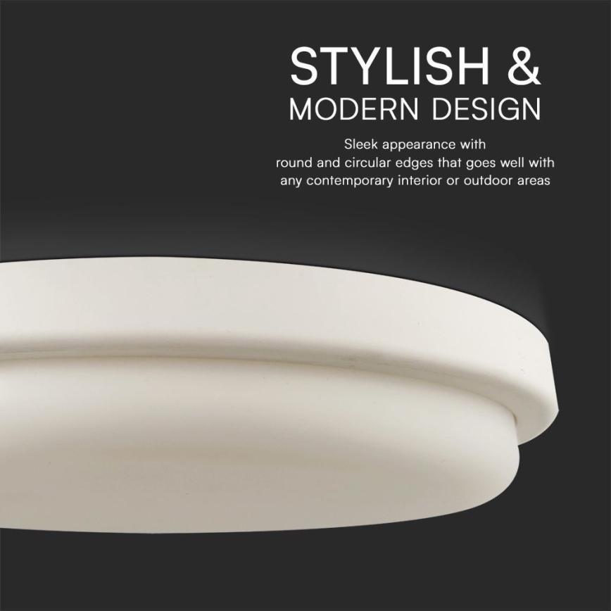 LED taklampa för badrum LED/24W/230V 6500K IP54 diameter 24 cm