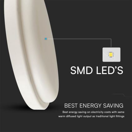 LED taklampa för badrum LED/24W/230V 6500K IP54 diameter 24 cm