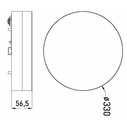 LED taklampa för badrum LED/30W/230V 3000/4000/6000K diameter 33 cm IP44