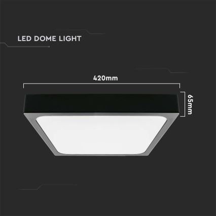 LED taklampa för badrum LED/30W/230V 4000K IP44 svart