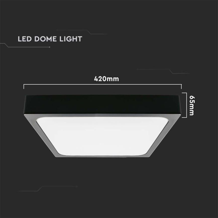 LED taklampa för badrum LED/30W/230V 4000K IP44 svart