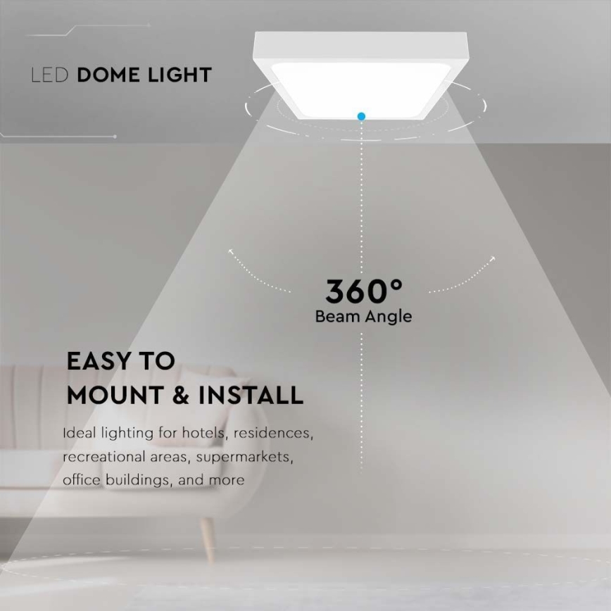 LED taklampa för badrum LED/30W/230V 4000K IP44 vit