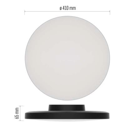 LED taklampa för badrum LED/32W/230V 3000/4000/5700K IP55 svart