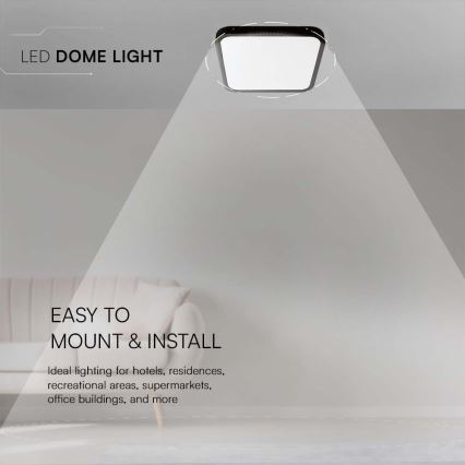 LED taklampa för badrum LED/48W/230V 4000K IP44 svart