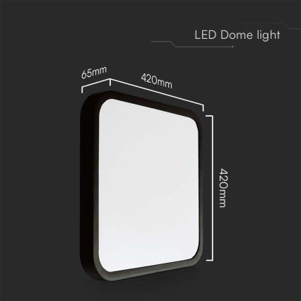 LED taklampa för badrum LED/48W/230V 4000K IP44 svart
