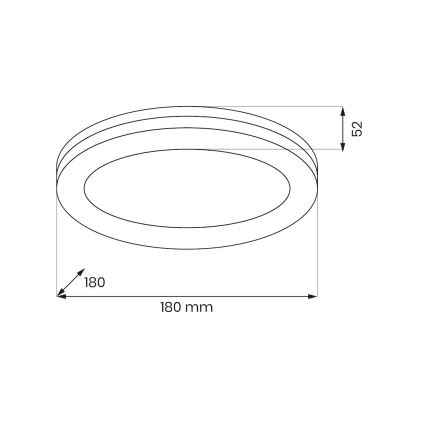 LED taklampa för badrum MARLON LED/12W/230V Ø 18 cm IP54 vit