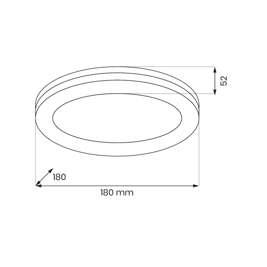 LED taklampa för badrum MARLON LED/12W/230V Ø 18 cm IP54 vit