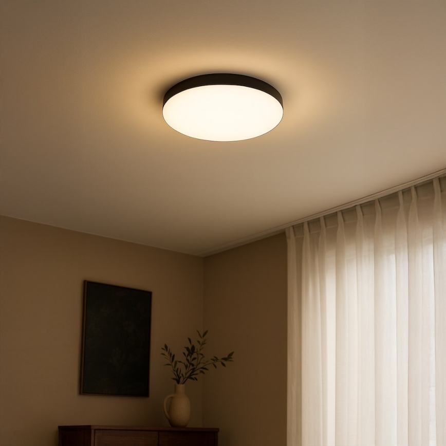 LED taklampa för badrum MAYA LED/15W/230V diameter 33 cm IP44 svart