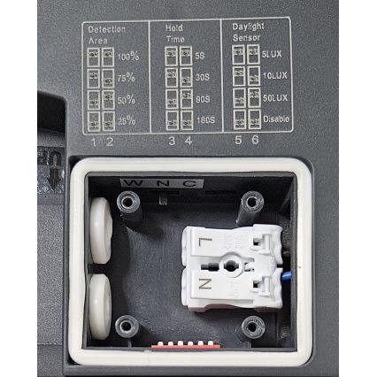 LED taklampa för badrum med sensor ELLÉ LED/24W/230V 3000/4000/6500K 26x26 cm IP54 antracit