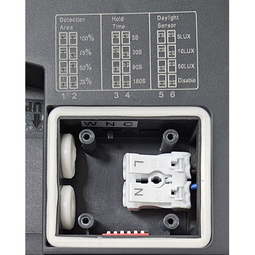 LED taklampa för badrum med sensor ELLÉ LED/24W/230V 3000/4000/6500K 26x26 cm IP54 antracit