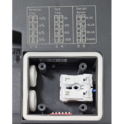 LED taklampa för badrum med sensor ELLÉ LED/24W/230V 3000/4000/6500K diameter 26 cm IP54 antracit