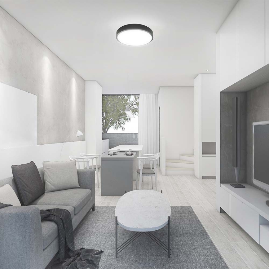LED taklampa för badrum med sensor LED/18W/230V 4000K IP44 svart + fjärrkontroll