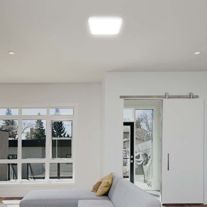 LED taklampa för badrum med sensor LED/18W/230V 4000K IP44 vit + fjärrkontroll