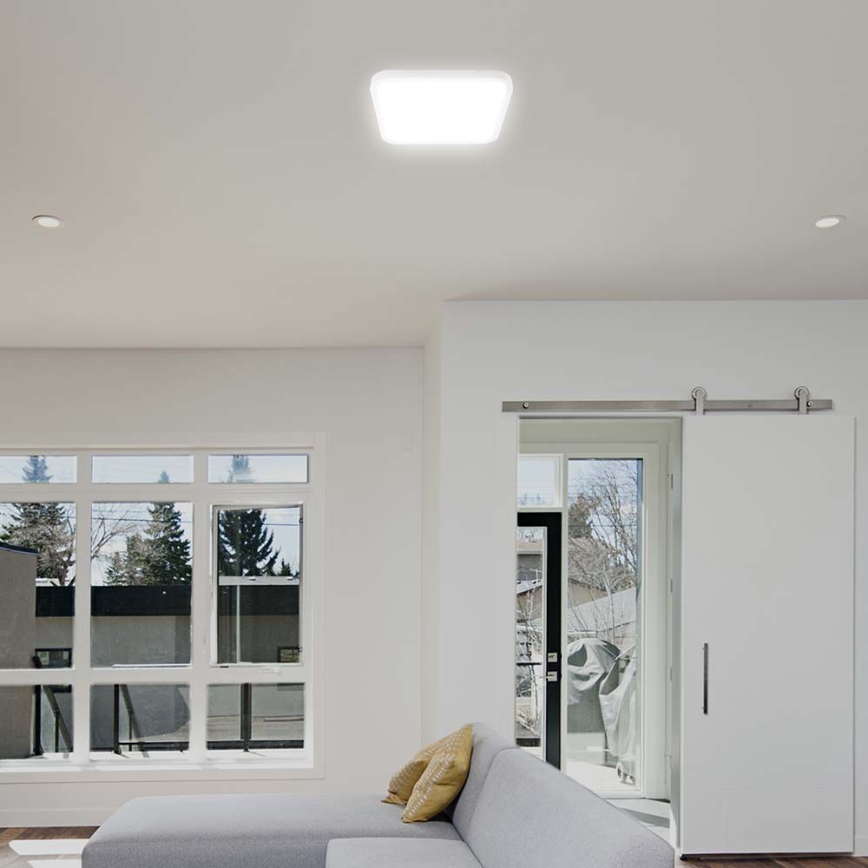 LED taklampa för badrum med sensor LED/18W/230V 4000K IP44 vit + fjärrkontroll
