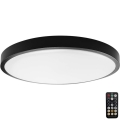 LED taklampa för badrum med sensor LED/24W/230V 4000K IP44 svart + fjärrkontroll
