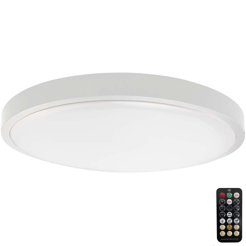 LED taklampa för badrum med sensor LED/24W/230V 4000K IP44 vit + fjärrkontroll