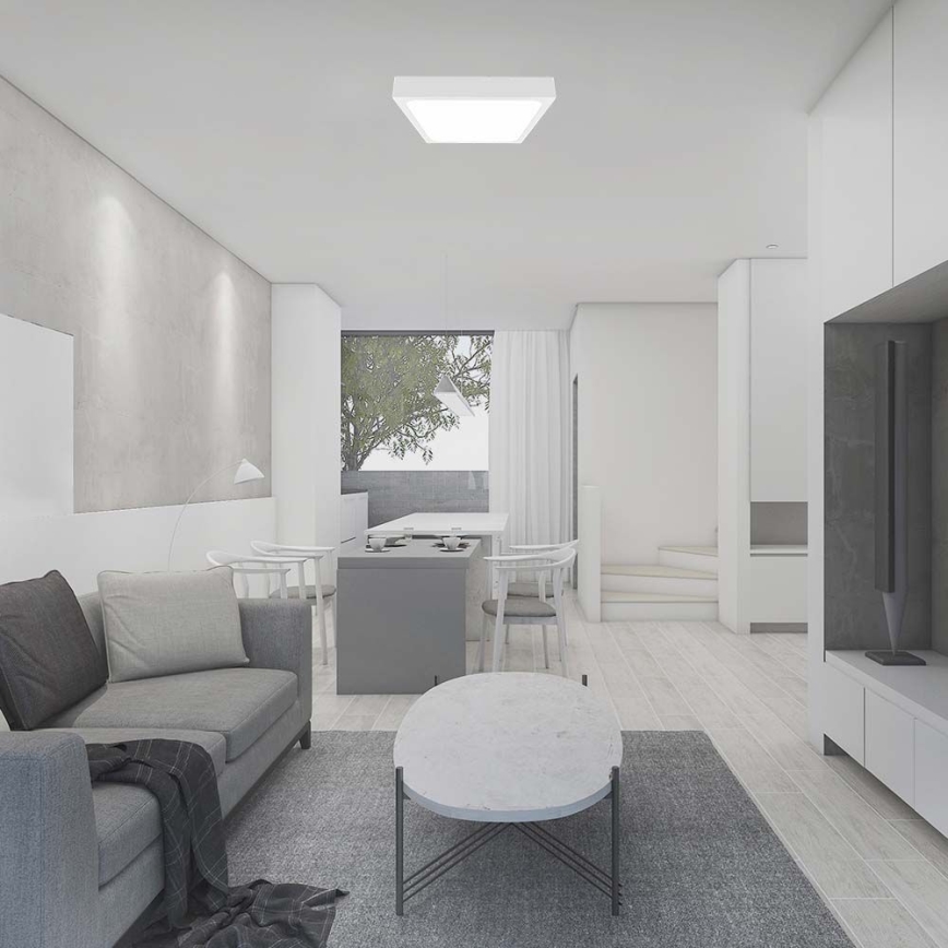 LED taklampa för badrum med sensor LED/24W/230V 4000K IP44 vit