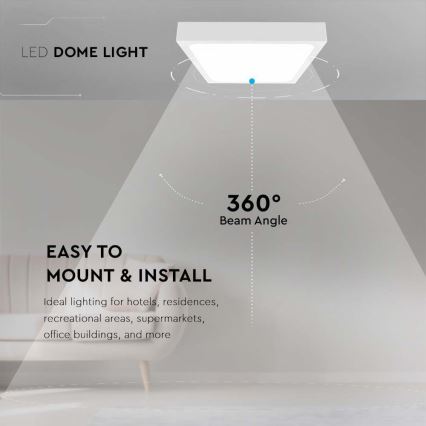 LED taklampa för badrum med sensor LED/24W/230V 4000K IP44 vit