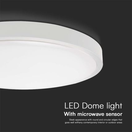 LED taklampa för badrum med sensor LED/24W/230V 4000K IP44 vit + fjärrkontroll