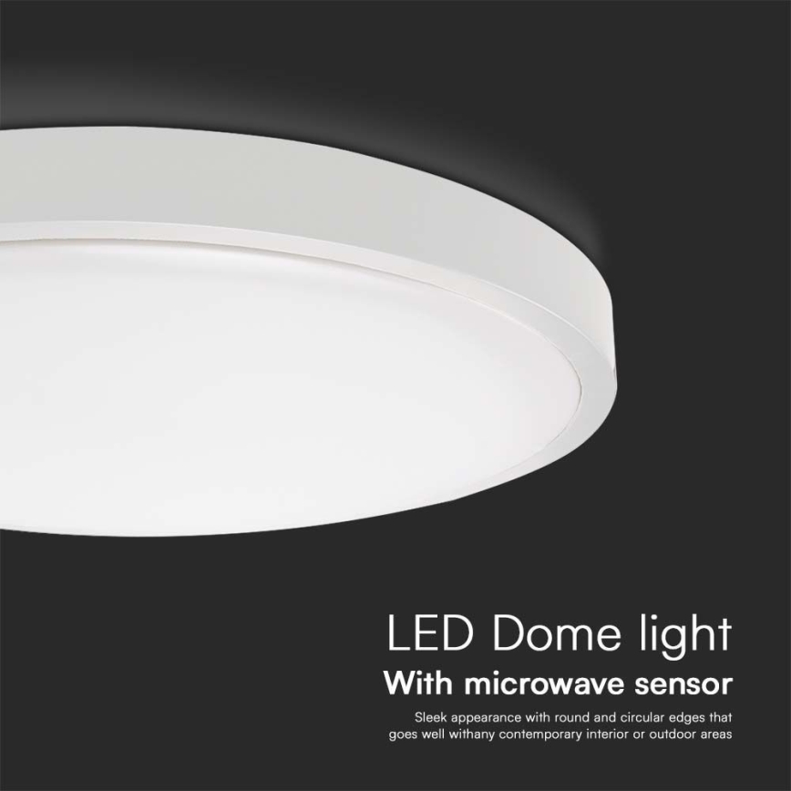 LED taklampa för badrum med sensor LED/24W/230V 4000K IP44 vit + fjärrkontroll