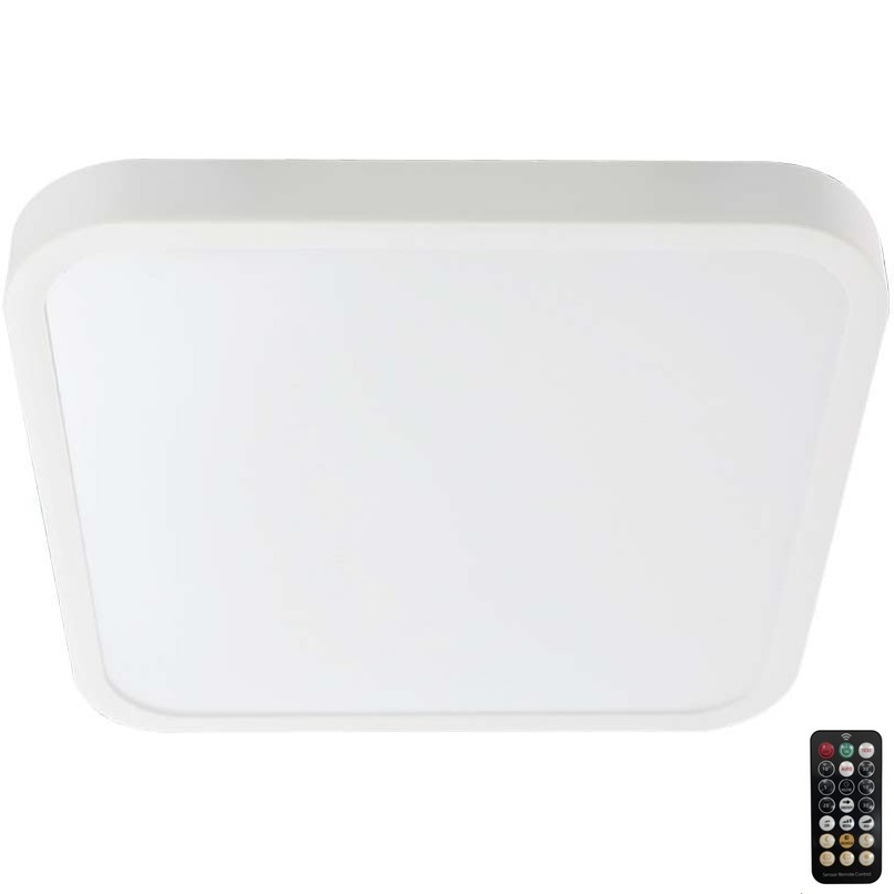 LED taklampa för badrum med sensor LED/36W/230V 4000K IP44 42x42 cm vit + fjärrkontroll