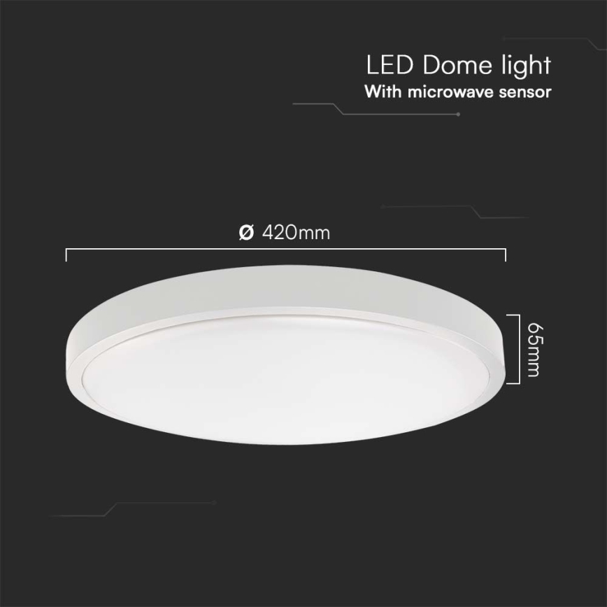 LED taklampa för badrum med sensor LED/36W/230V 4000K IP44 vit + fjärrkontroll