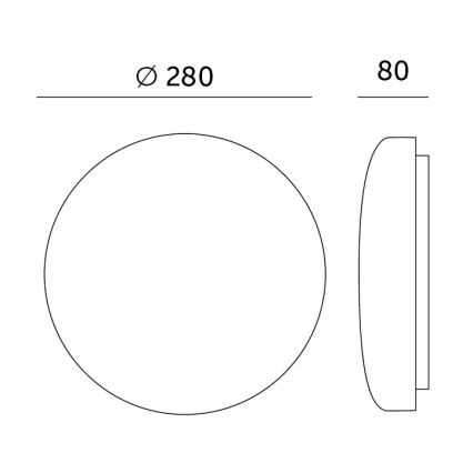 LED taklampa för badrum med sensor SOFI LX LED/13W/230V IP44 diameter 28 cm