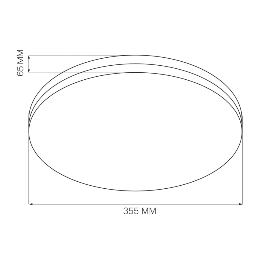 LED taklampa för badrum MOON LED/18W/230V svart IP44