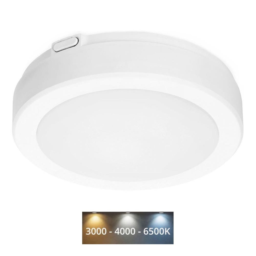 LED taklampa för badrum NAIROS LED/12W/230V 3000/4000/6500K IP65 diameter 20 cm vit