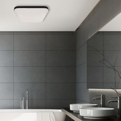LED taklampa för badrum NEMO LED/17W/230V IP44 svart