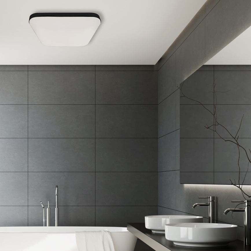 LED taklampa för badrum NEMO LED/17W/230V IP44 svart