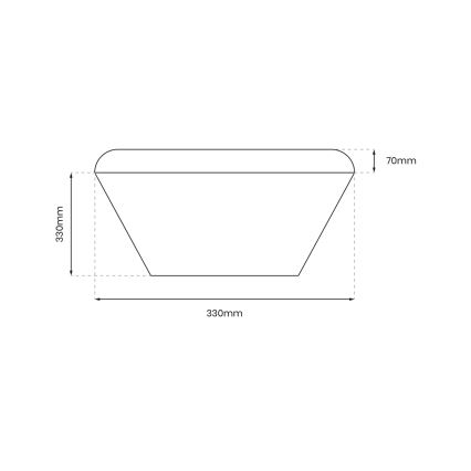 LED taklampa för badrum NEMO LED/17W/230V IP44 svart
