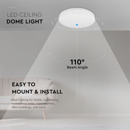 LED taklampa för badrum SAMSUNG CHIP LED/15W/230V 20cm 3000K IP44