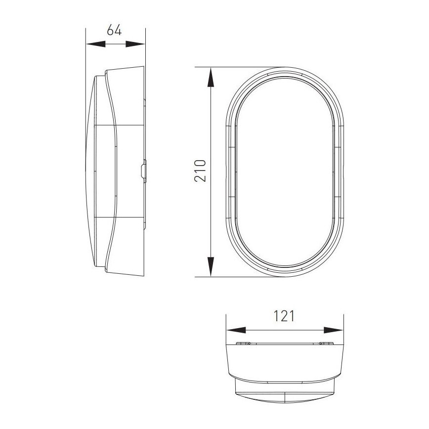 LED taklampa för utomhusbruk LED/12W/230V 3000/4000/6500K IP65 vit