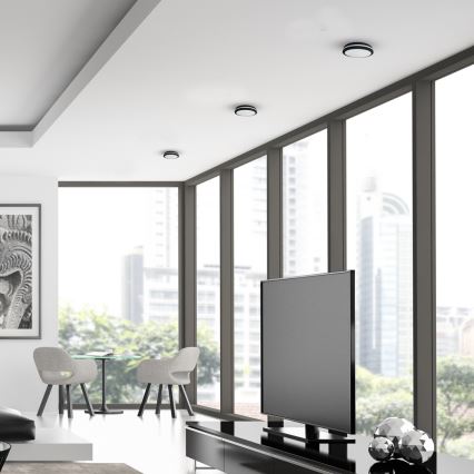 LED taklampa för utomhusbruk MARLON LED/12W/230V 4000K IP54 svart