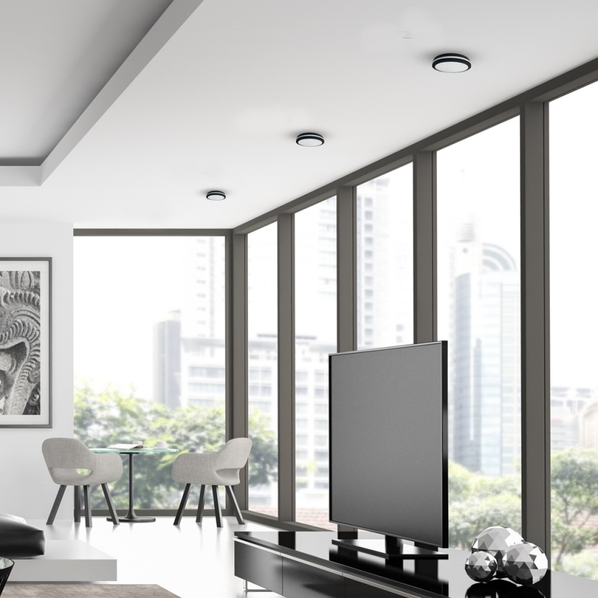 LED taklampa för utomhusbruk MARLON LED/12W/230V 4000K IP54 svart