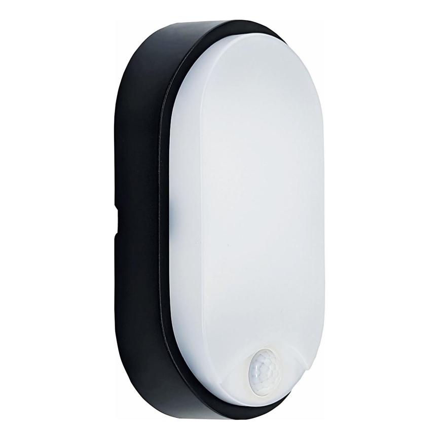 LED taklampa för utomhusbruk med sensor LED/14W/230V IP54 svart