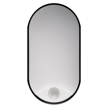 LED taklampa för utomhusbruk med sensor LED/14W/230V IP54 svart
